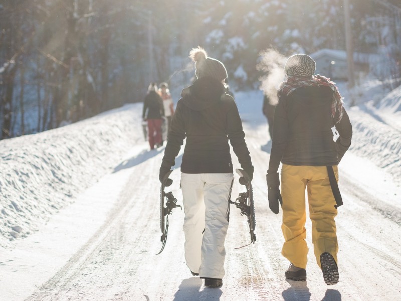 Wintersport und Sport im Winter draußen